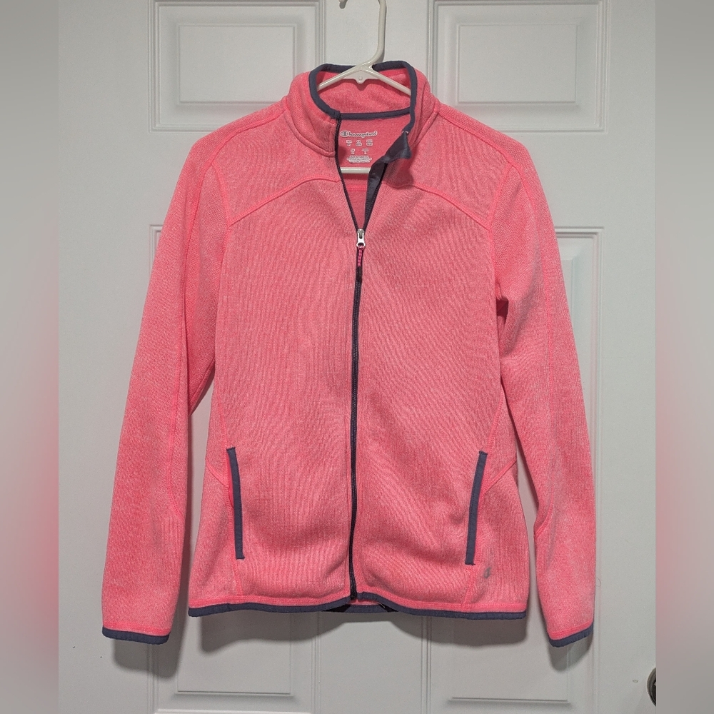**3/$16 SALE - Champion Pink Full-Zip Jacket with Gray Trim